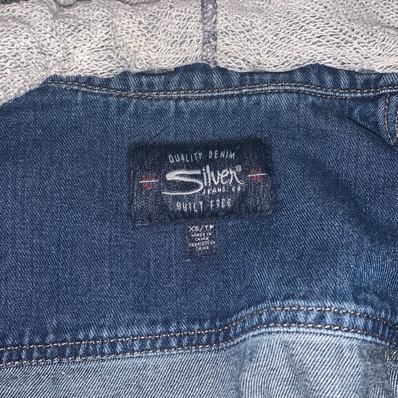 Silver Jeans new hooded denim jacket, blue/grey, size XS - Picture 3 of 3